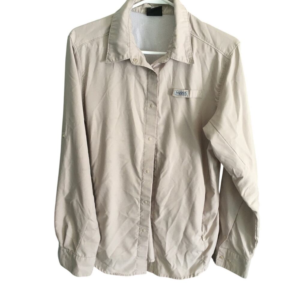 Fishing Shirt by Viddia Size L Hiking Bass Fish Performance, Outdoor, Utility